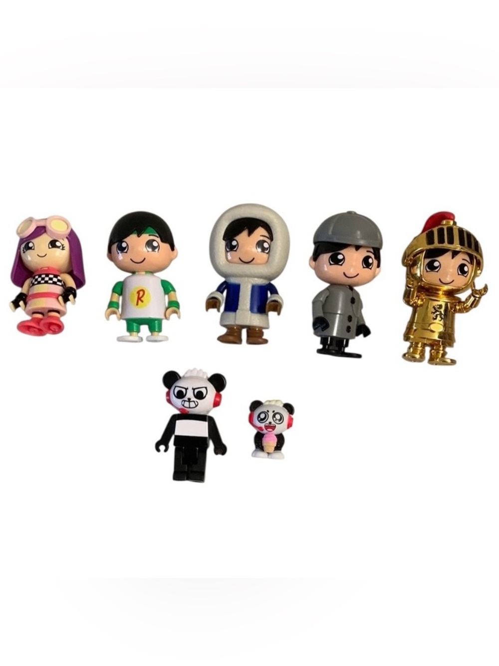 Ryan’s World Ryan and Friends Figure Lot Knight Panda Play House Lot of 7